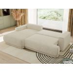 Narożnik RINA L - strona lewa - kremowy, struktura