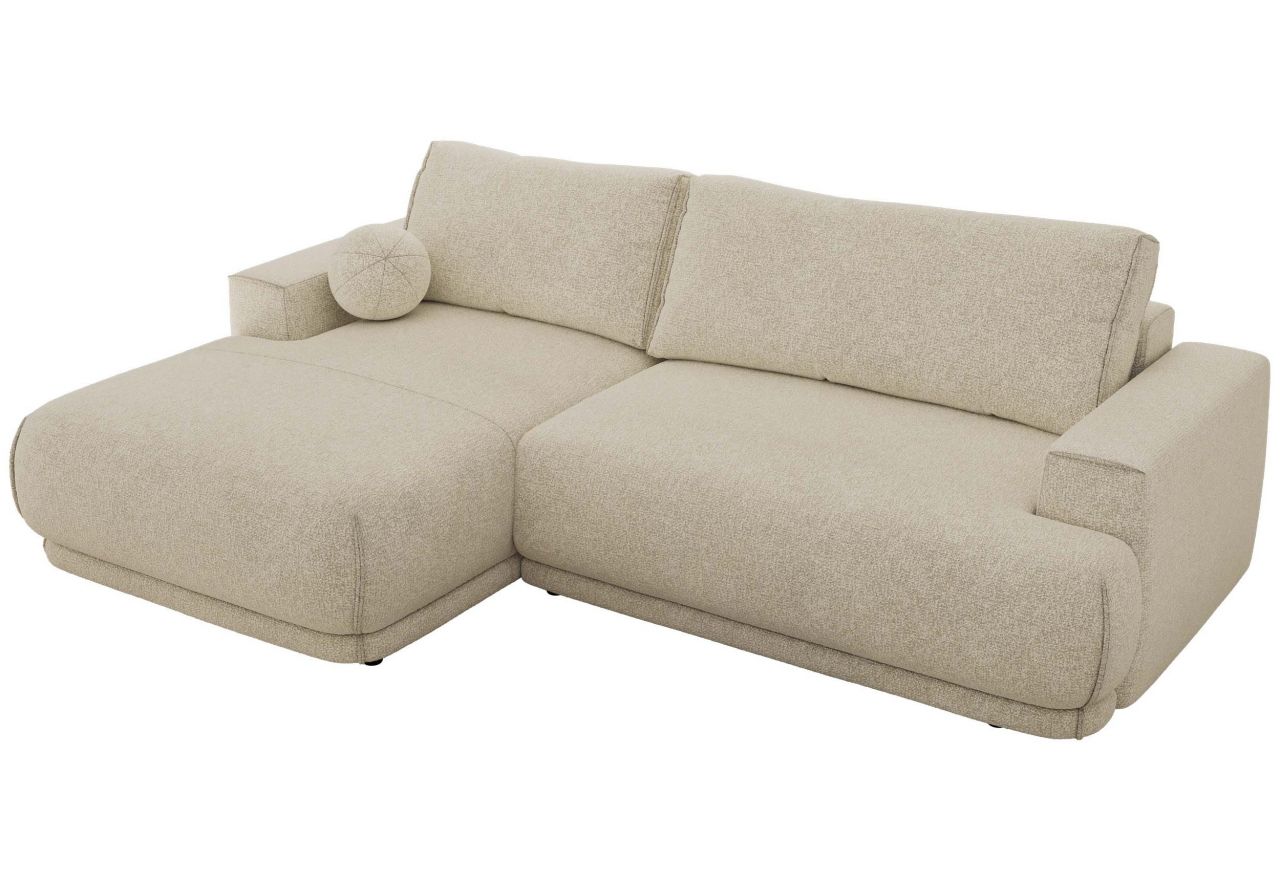 Narożnik RINA L - strona lewa - kremowy, struktura