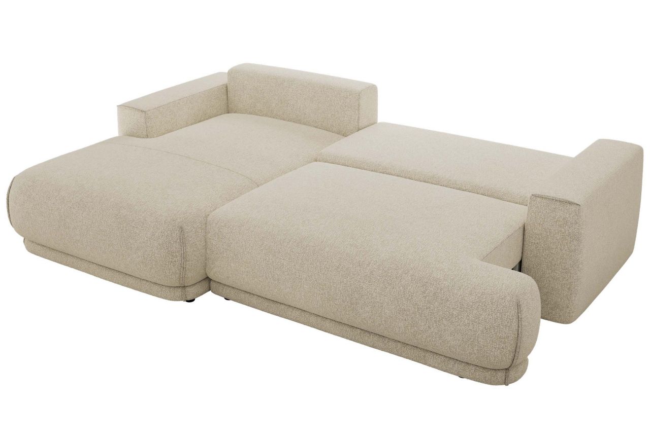 Narożnik RINA L - strona lewa - kremowy, struktura