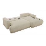 Narożnik RINA L - strona lewa - kremowy, struktura