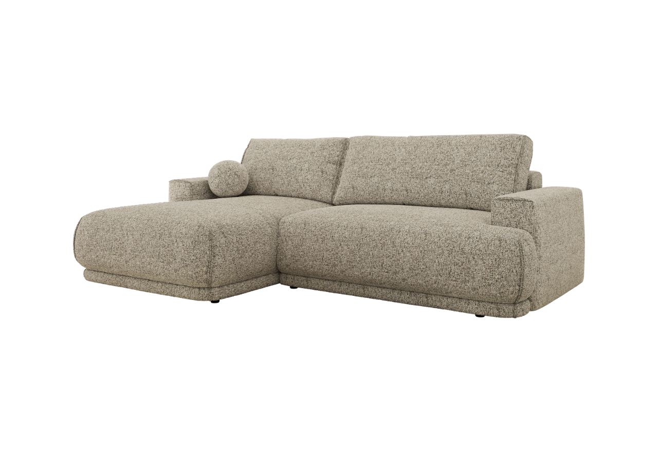 Narożnik RINA L - strona lewa - beżowy, struktura