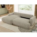 Narożnik RINA L - strona lewa - beżowy, struktura