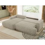 Narożnik RINA L - strona lewa - beżowy, struktura