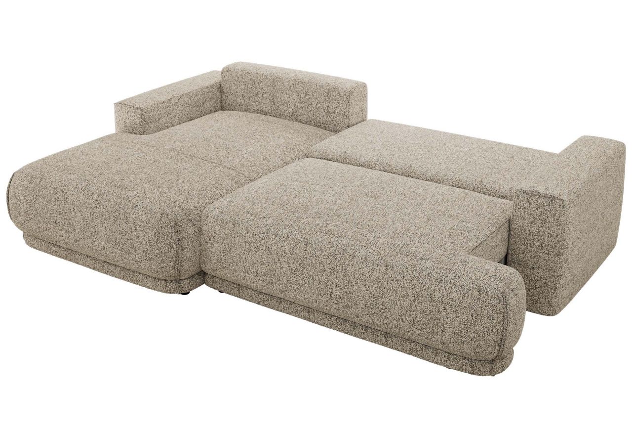 Narożnik RINA L - strona lewa - beżowy, struktura