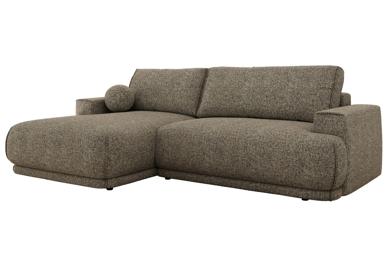 Narożnik RINA L - strona lewa - szary, struktura