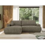 Narożnik RINA L - strona lewa - szary, struktura