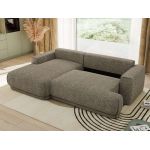 Narożnik RINA L - strona lewa - szary, struktura