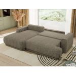 Narożnik RINA L - strona lewa - szary, struktura