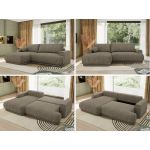 Narożnik RINA L - strona lewa - szary, struktura