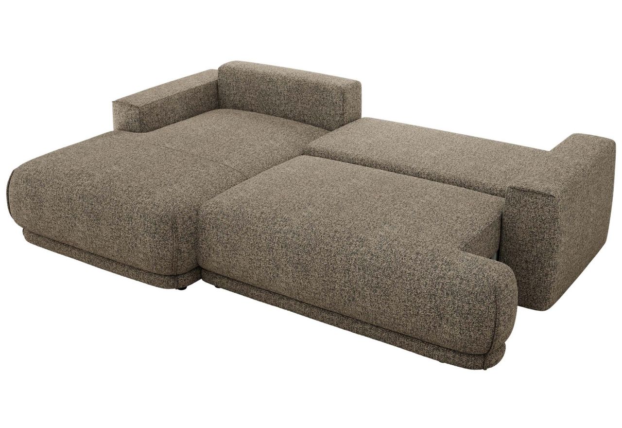 Narożnik RINA L - strona lewa - szary, struktura