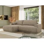 Narożnik RINA L - strona lewa - ciemnobeżowy, struktura