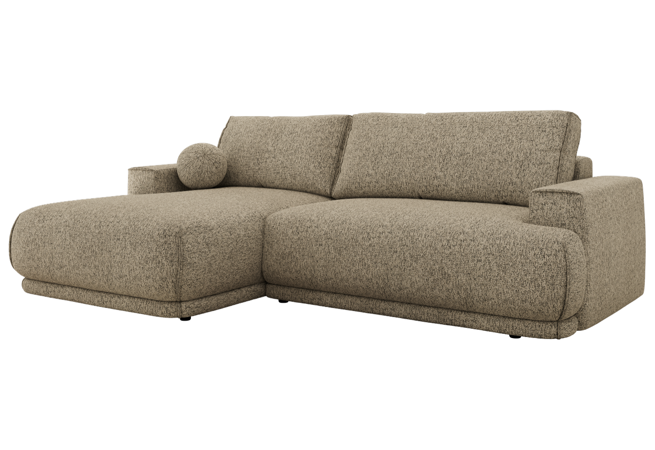 Narożnik RINA L - strona lewa - ciemnobeżowy, struktura