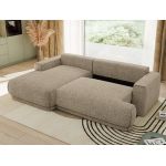 Narożnik RINA L - strona lewa - ciemnobeżowy, struktura