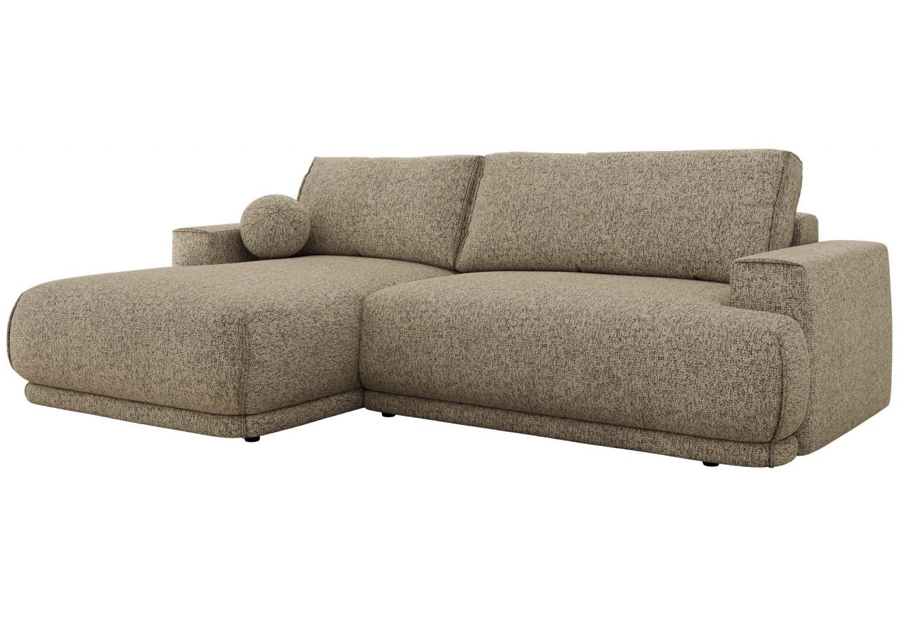 Narożnik RINA L - strona lewa - ciemnobeżowy, struktura