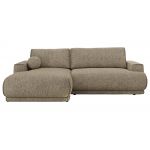 Narożnik RINA L - strona lewa - ciemnobeżowy, struktura