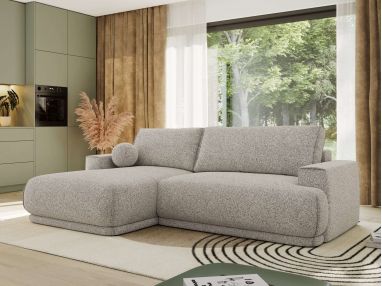 Narożnik RINA L - strona lewa - jasnoszary, struktura