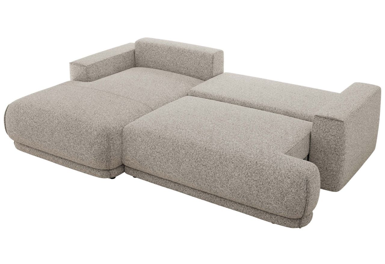 Narożnik RINA L - strona lewa - jasnoszary, struktura