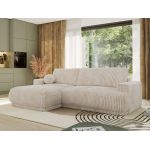 Narożnik RINA L - strona lewa - beżowy, sztruks