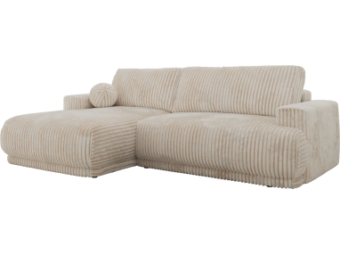 Narożnik RINA L - strona lewa - beżowy, sztruks