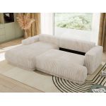 Narożnik RINA L - strona lewa - beżowy, sztruks