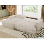 Narożnik RINA L - strona lewa - beżowy, sztruks