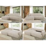 Narożnik RINA L - strona lewa - beżowy, sztruks