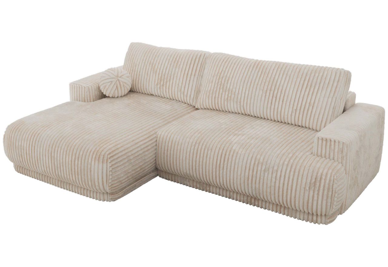 Narożnik RINA L - strona lewa - beżowy, sztruks