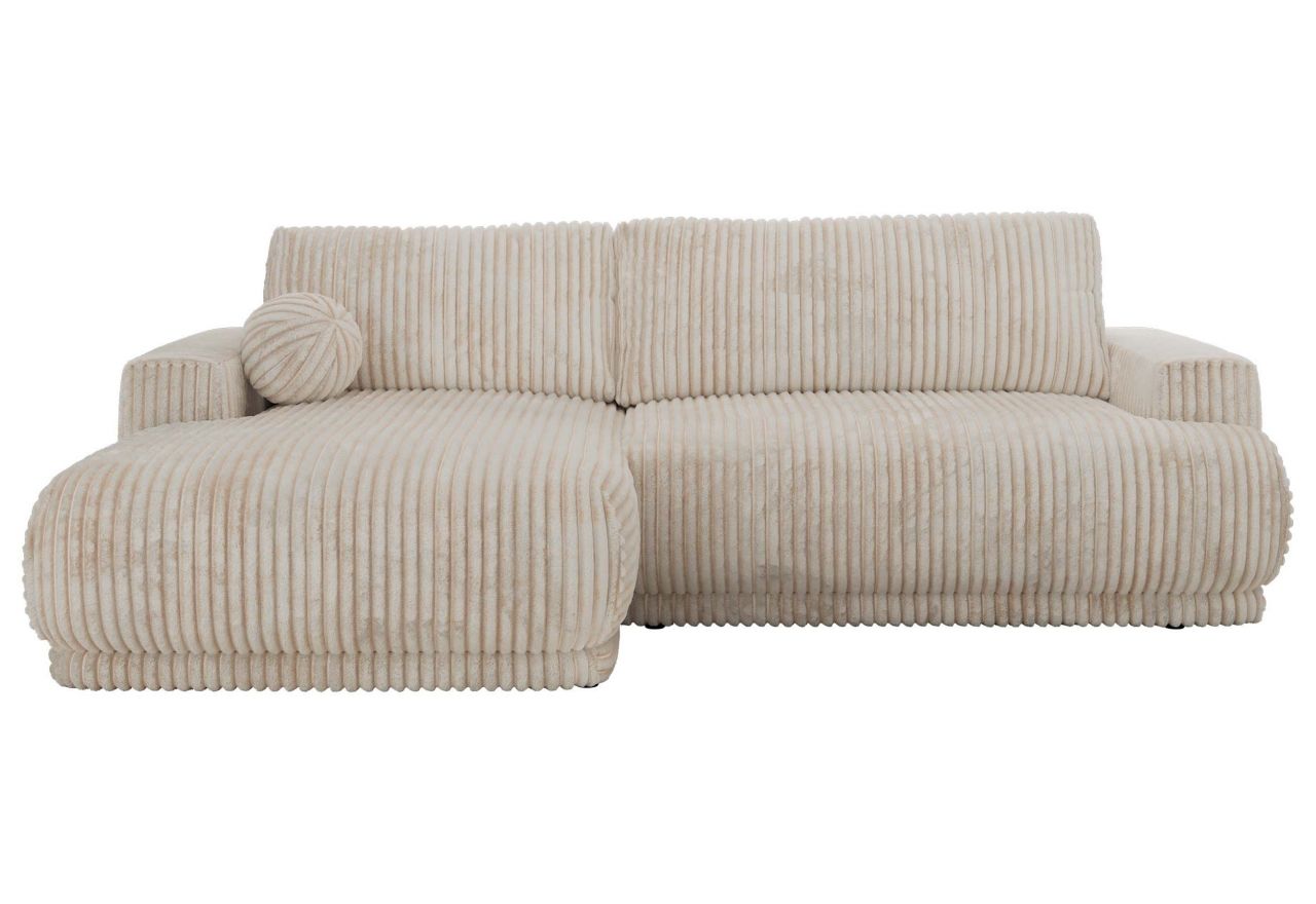 Narożnik RINA L - strona lewa - beżowy, sztruks