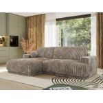 Narożnik RINA L - strona lewa - jasnobrązowy, sztruks