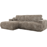 Narożnik RINA L - strona lewa - jasnobrązowy, sztruks