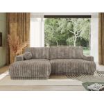 Narożnik RINA L - strona lewa - jasnobrązowy, sztruks