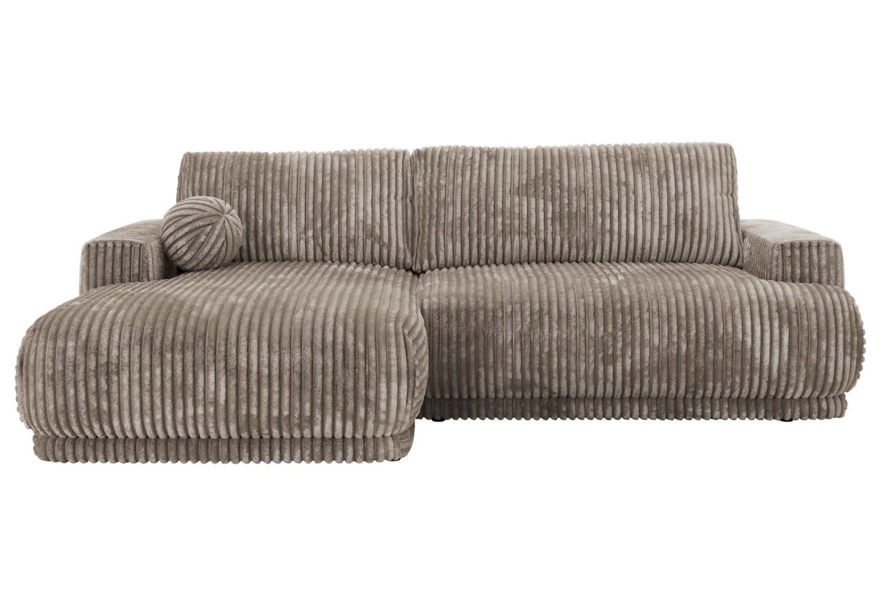 Narożnik RINA L - strona lewa - jasnobrązowy, sztruks