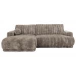 Narożnik RINA L - strona lewa - jasnobrązowy, sztruks