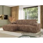 Narożnik RINA L - strona lewa - brązowy, sztruks