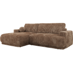 Narożnik RINA L - strona lewa - brązowy, sztruks