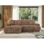 Narożnik RINA L - strona lewa - brązowy, sztruks