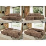 Narożnik RINA L - strona lewa - brązowy, sztruks