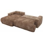 Narożnik RINA L - strona lewa - brązowy, sztruks