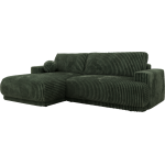 Narożnik RINA L - strona lewa - ciemnozielony, sztruks