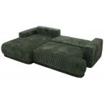 Narożnik RINA L - strona lewa - ciemnozielony, sztruks