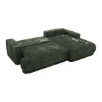 Narożnik RINA L - strona lewa - ciemnozielony, sztruks