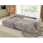 Narożnik RINA L - strona lewa - jasnoszary, sztruks