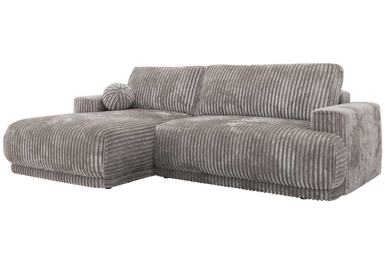 Narożnik RINA L - strona lewa - jasnoszary, sztruks