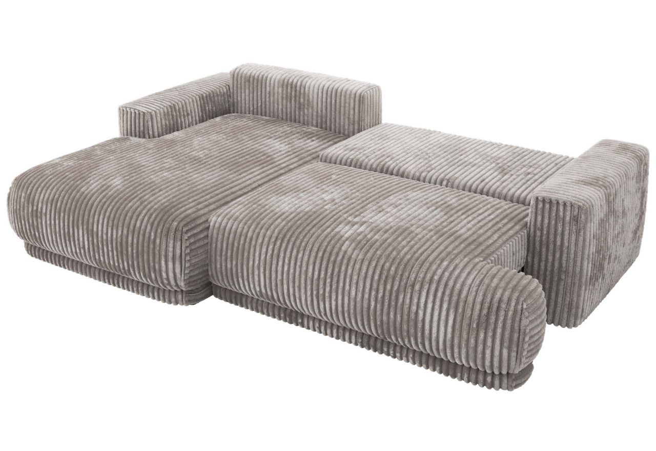 Narożnik RINA L - strona lewa - jasnoszary, sztruks