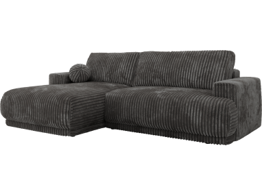 Narożnik RINA L - strona lewa - szary, sztruks