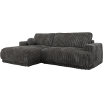 Narożnik RINA L - strona lewa - szary, sztruks