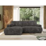 Narożnik RINA L - strona lewa - szary, sztruks