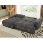 Narożnik RINA L - strona lewa - szary, sztruks