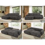 Narożnik RINA L - strona lewa - szary, sztruks