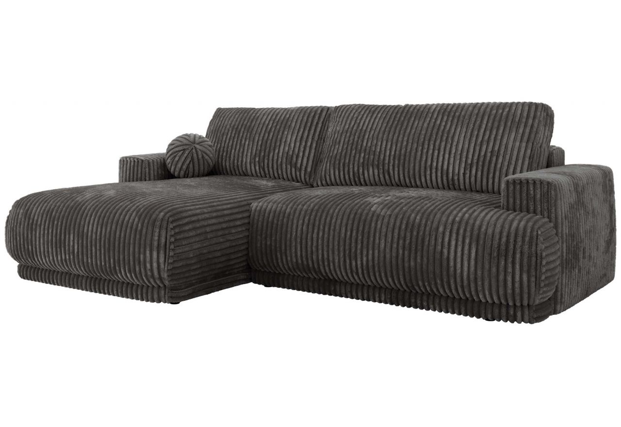 Narożnik RINA L - strona lewa - szary, sztruks